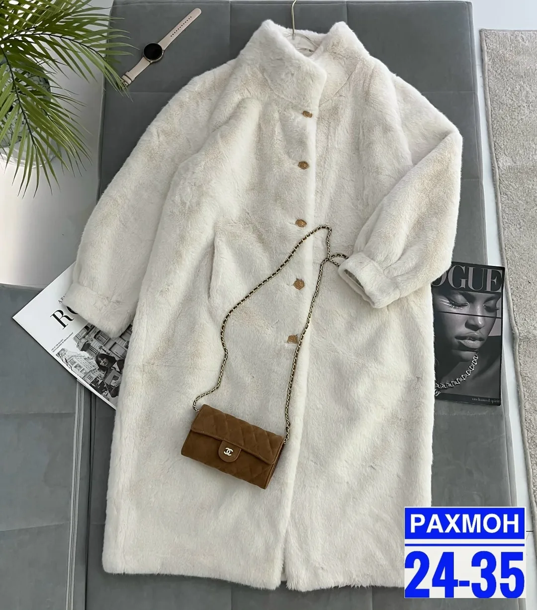 Пальто женская искусственная - отлично садится на любую фигуру, подчеркивает силуэт — фото 7
