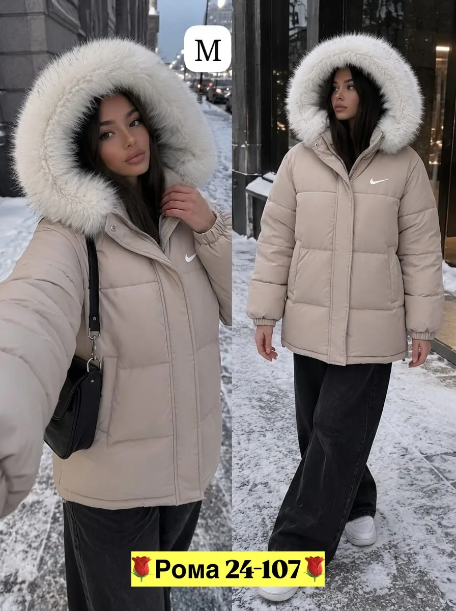 Тёплая двухсторонняя куртка с меховым воротником — фото 3