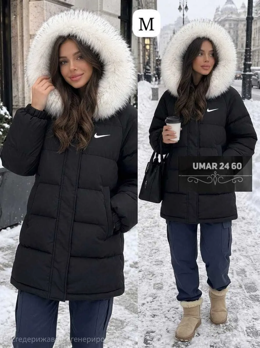 Тёплая двухсторонняя куртка с меховым воротником — фото 4