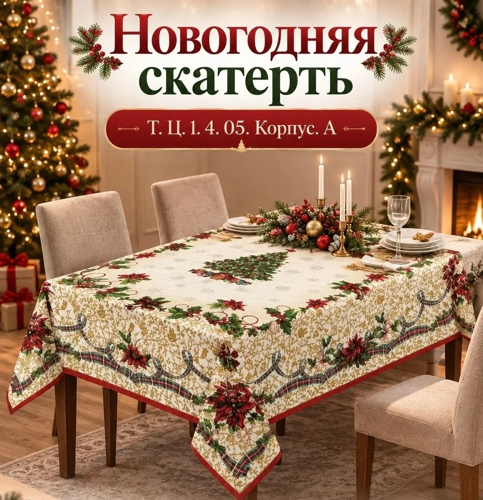 Скатерти гобеленовые новогодние — фото 1