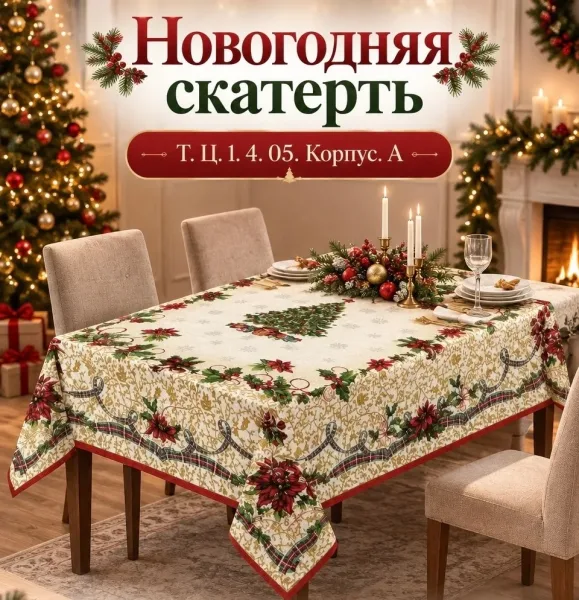 Скатерти гобеленовые новогодние — фото 8