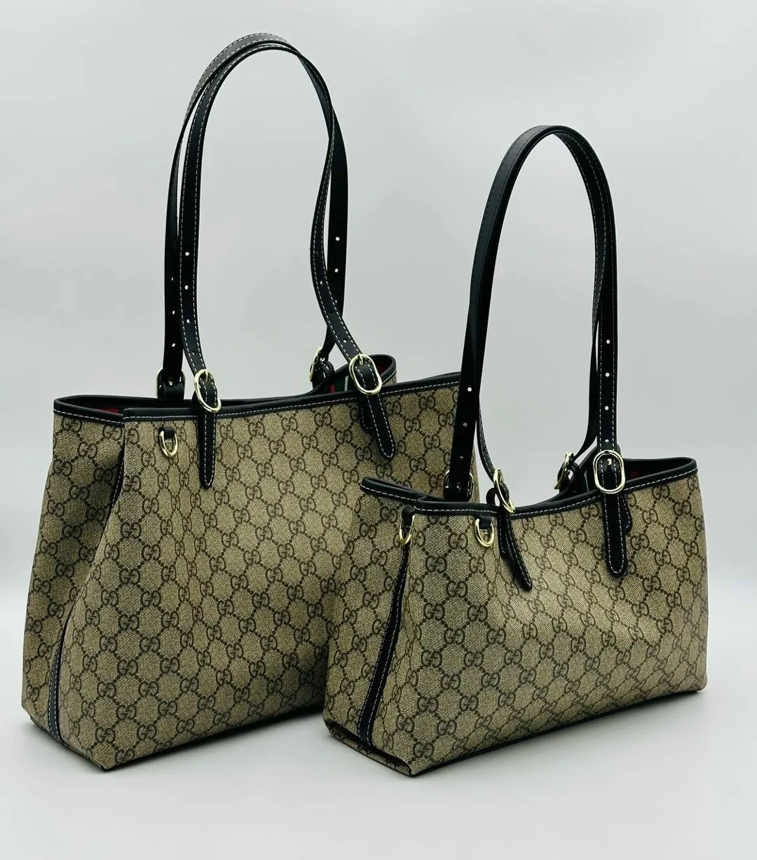 Gucci Сумка выполнена из натуральной канве и кожи — фото 2
