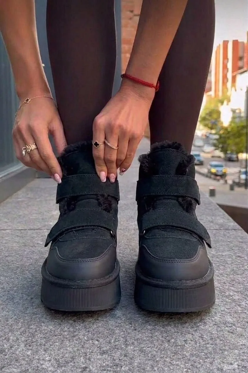 Кеды женские из искусственного меха — фото 2