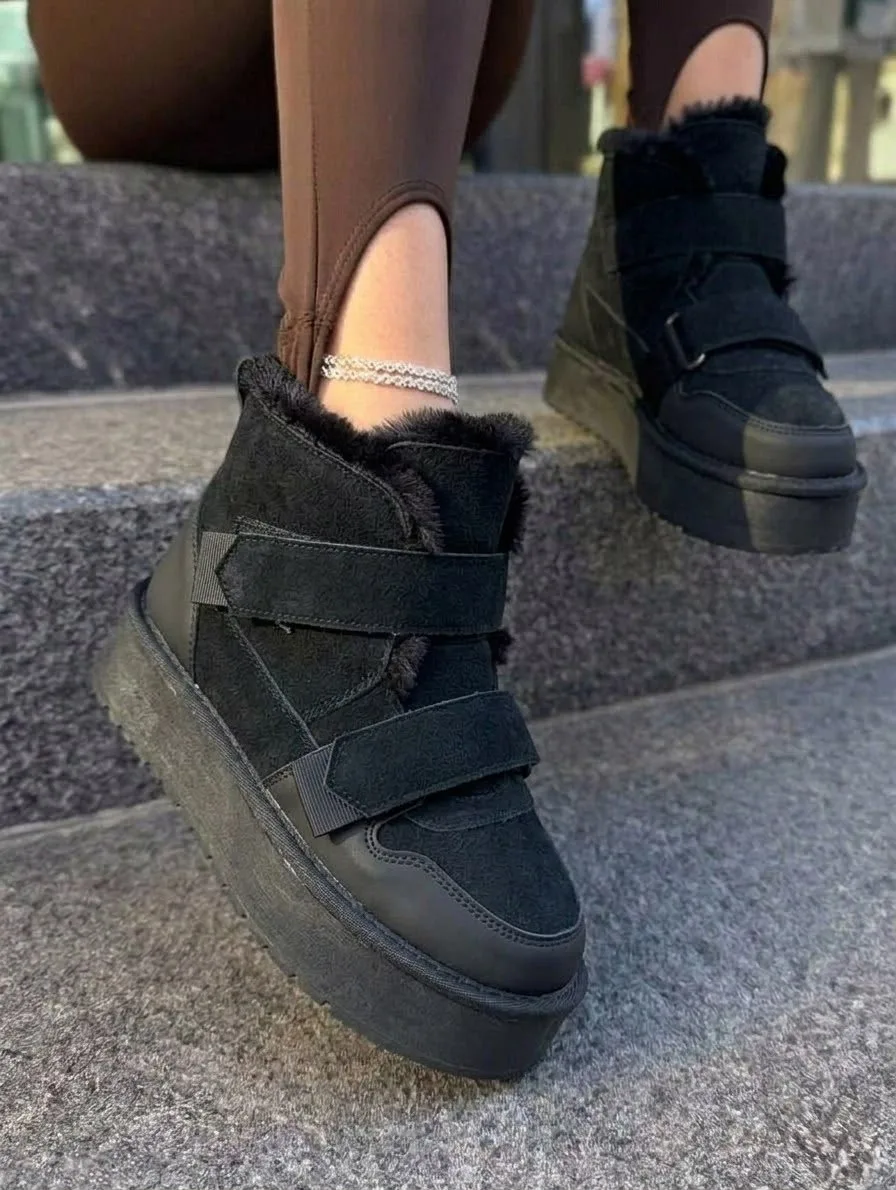 Кеды женские из искусственного меха — фото 4