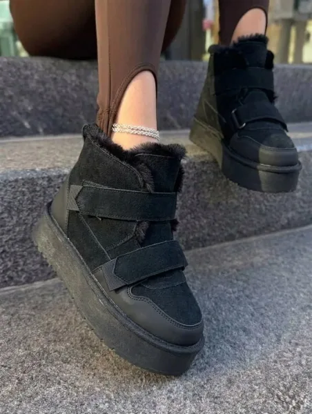 Кеды женские из искусственного меха — фото 4
