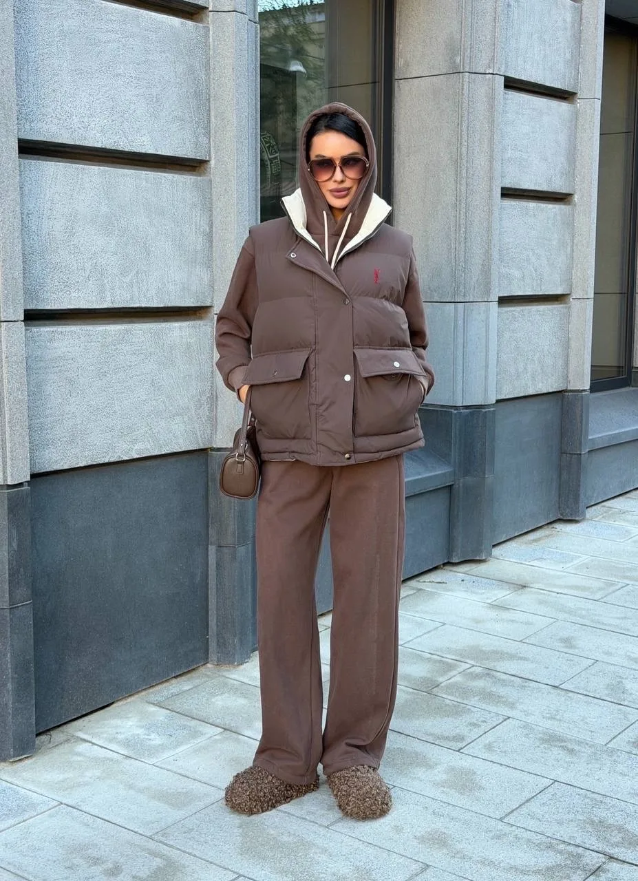 Комплект-тройка Yves Saint Laurent, хлопок на флисе — фото 1