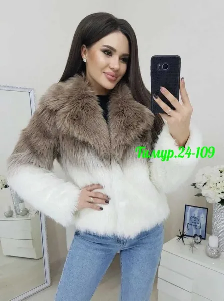 Шуба из искусственной эко-норки — фото 2