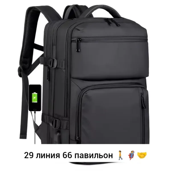 Рюкзак из ткани оксфорд с встроенным USB-портом для зарядки — фото 10