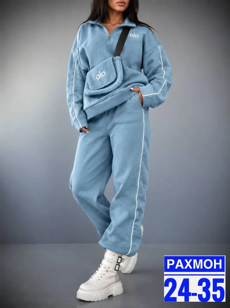 Тёплый, мягкий и очень уютный костюм отличный вариант для прохладной осени и зимы мягкий флис — фото 1