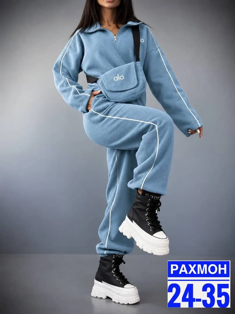 Тёплый, мягкий и очень уютный костюм отличный вариант для прохладной осени и зимы мягкий флис — фото 2