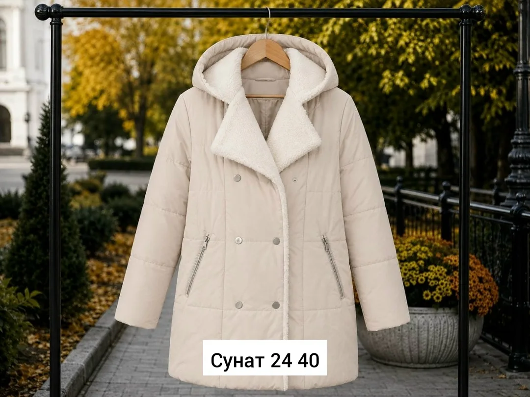 Куртка синтепон синяя — фото 1