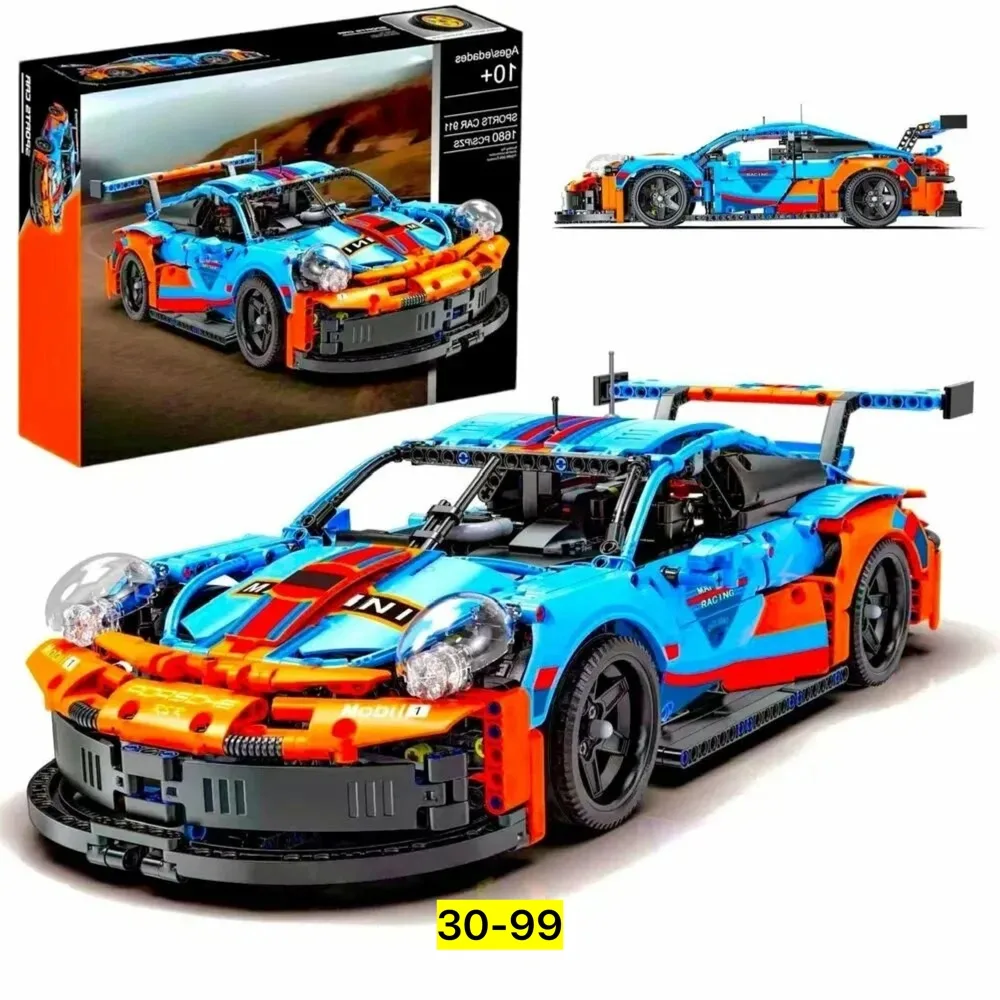 Конструктор-техник Porsche 911 RSR, 1680 деталей спортивный автомобиль Porsch — фото 10