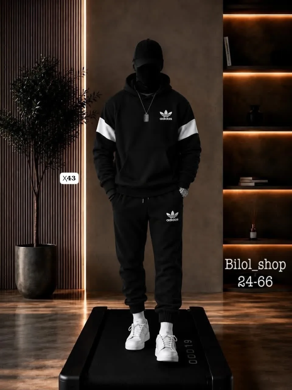 Мужской спортивный костюм Adidas Белый — фото 2