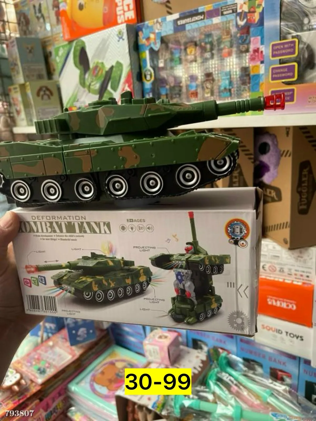 Пластиковая музыкальная игрушка в форме танка — фото 5