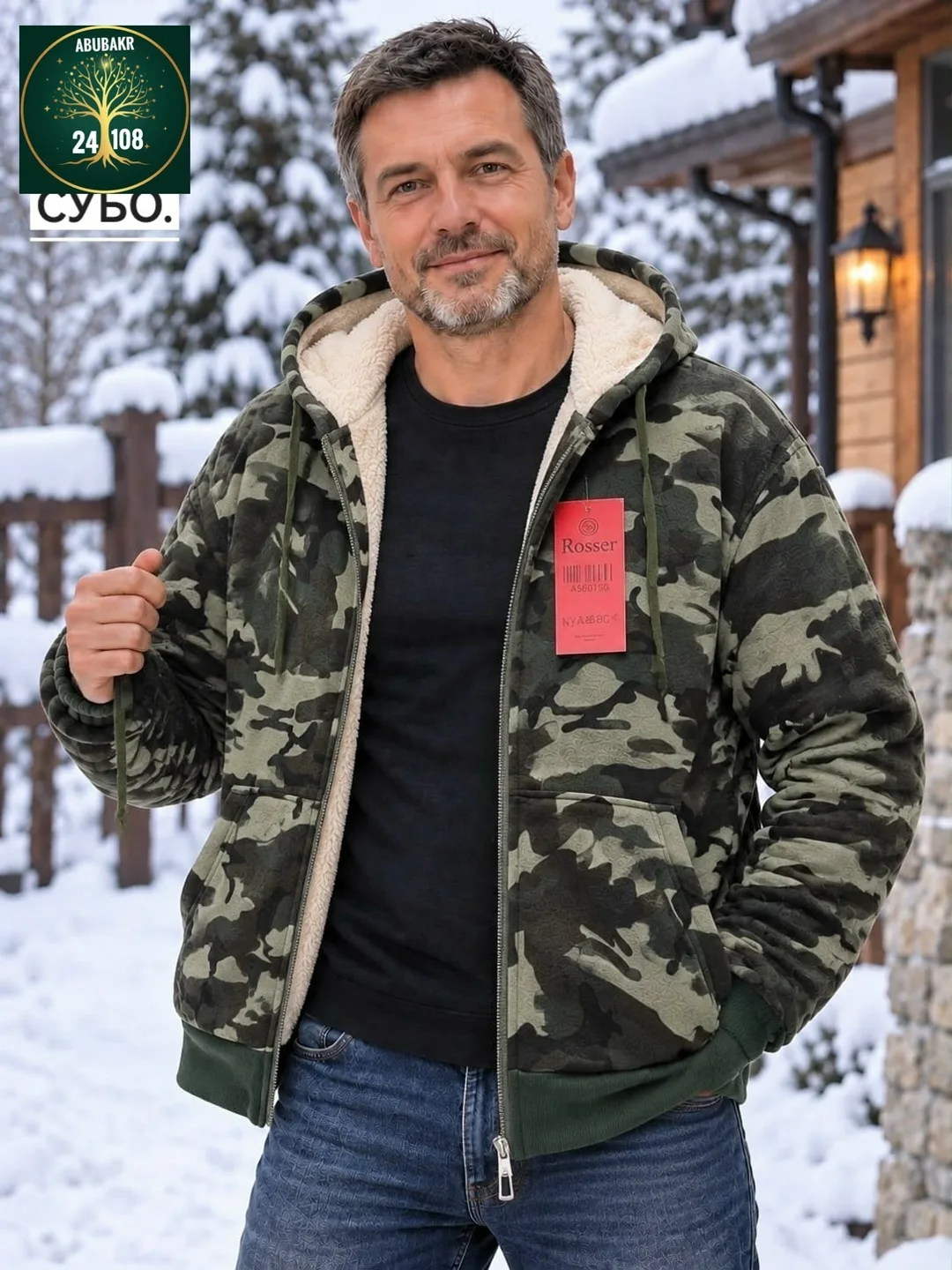 Утеплённая флисовая Толстовка С мехом прямо зима — фото 1
