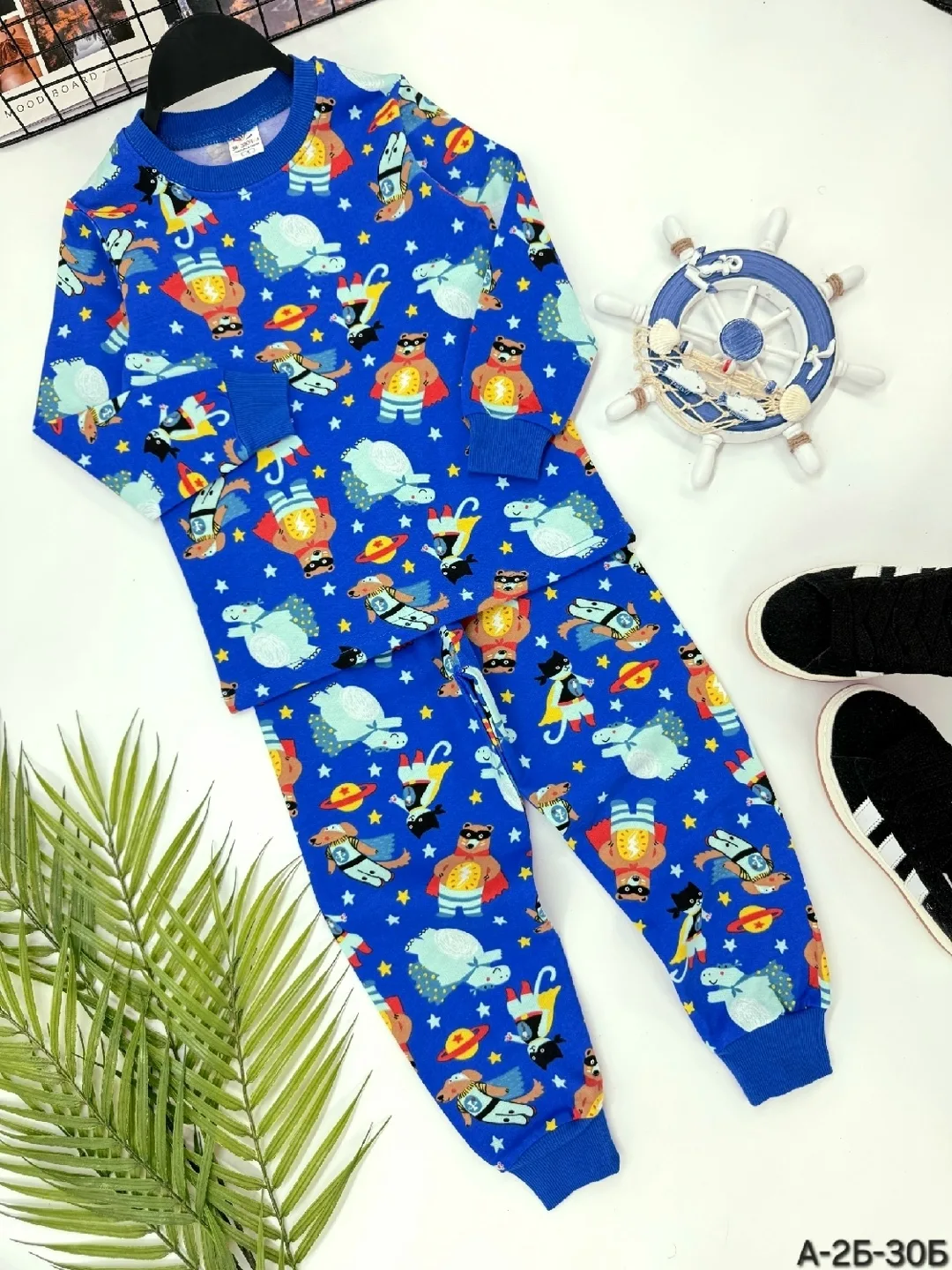 Пижама из 100 хлопка с начесом, подходит для девочки — фото 1