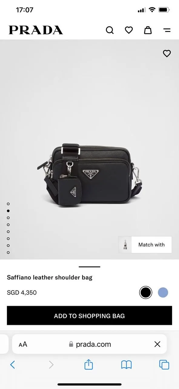 Сумка Prada Saffiano Cross-body — фото 2