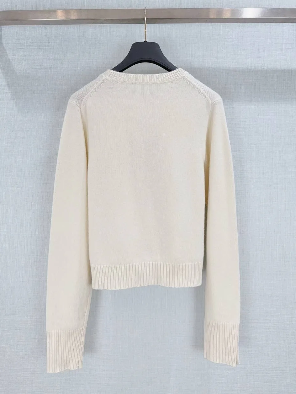Блузка женские Dior Oblique Dior — джемпер из шерсти и кашемира, шёлк — фото 9