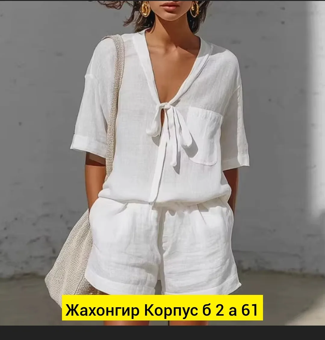 Костюм двойка, лен — фото 1
