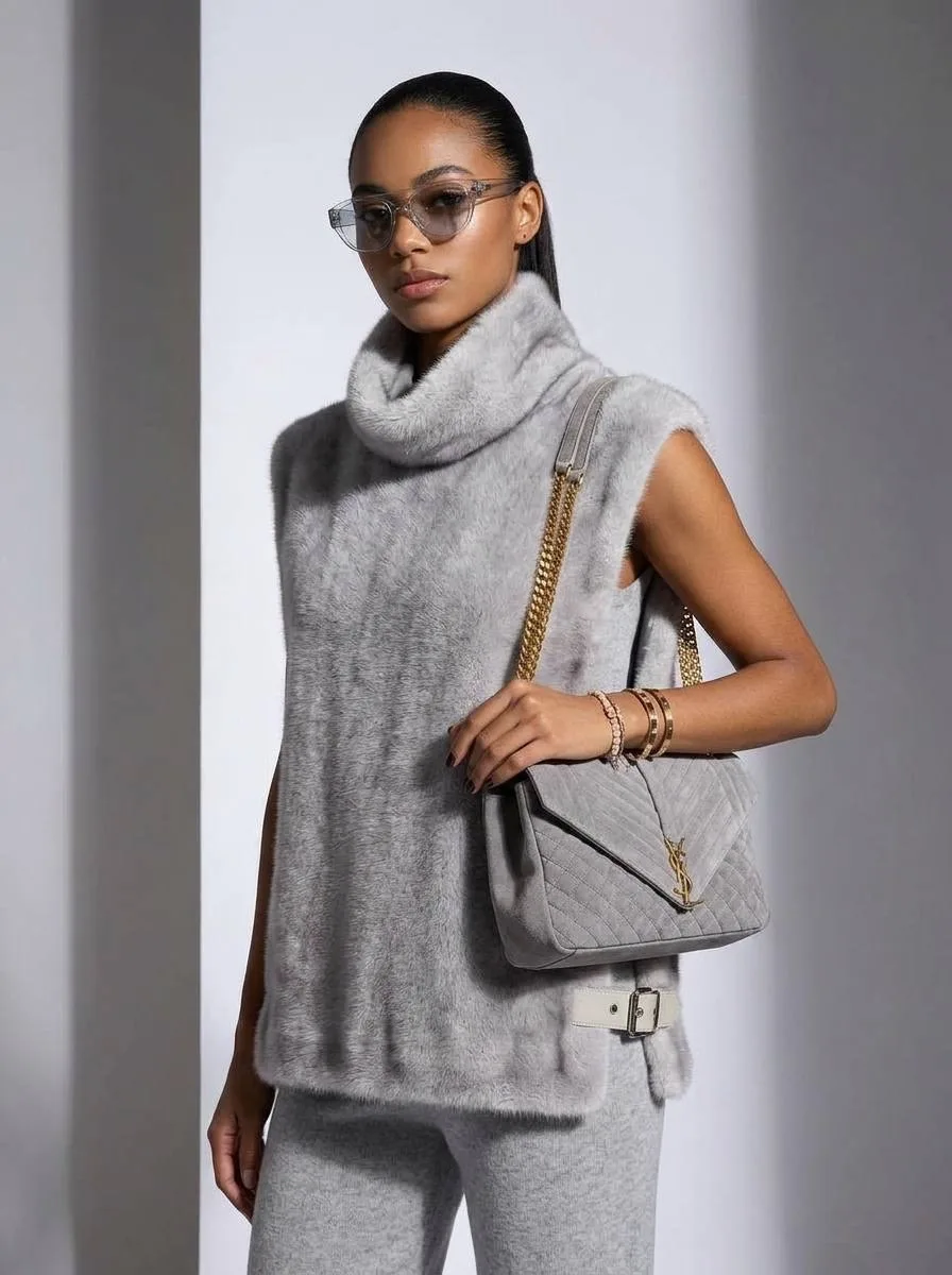 Нереально крутые и мягкие манишки MAX MARA из эко меха под норку — фото 2