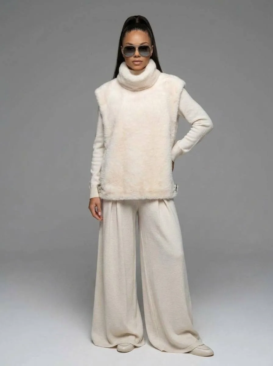 Нереально крутые и мягкие манишки MAX MARA из эко меха под норку — фото 1
