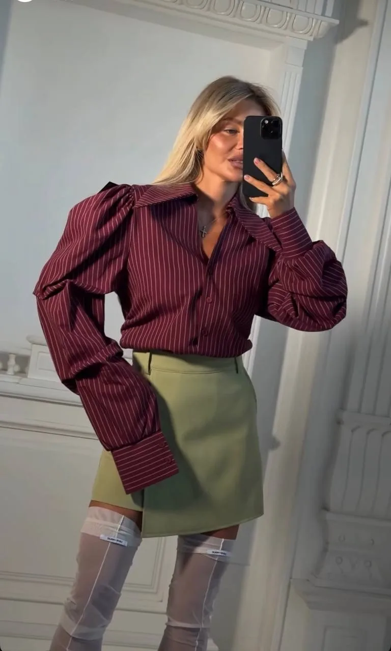 Рубашка в полоску Stripe Chic — фото 2