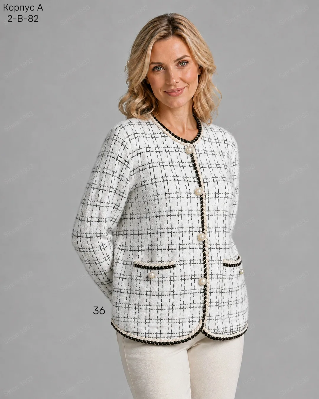 Женский кардиган из смесового материала 20 WOOL, 80 POLYESTER — фото 9