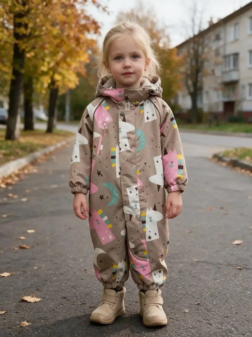 Комбинезон детский осенний Misha Lasiele Бежевый — фото 1