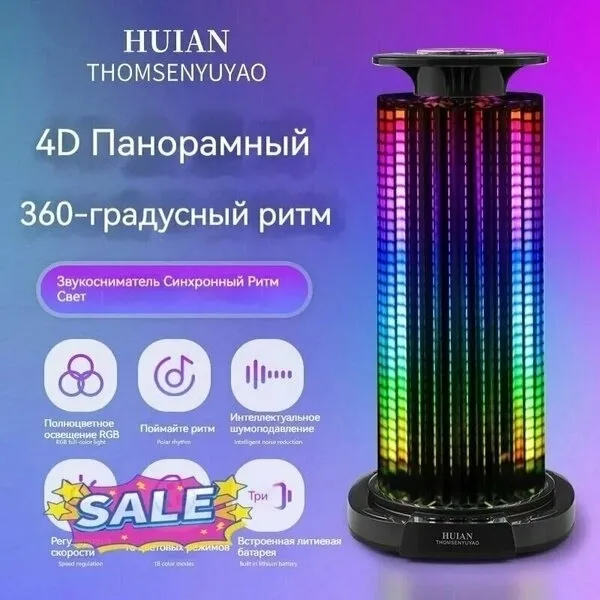RGB-лампа 4D с 360° светомузыкой — фото 1