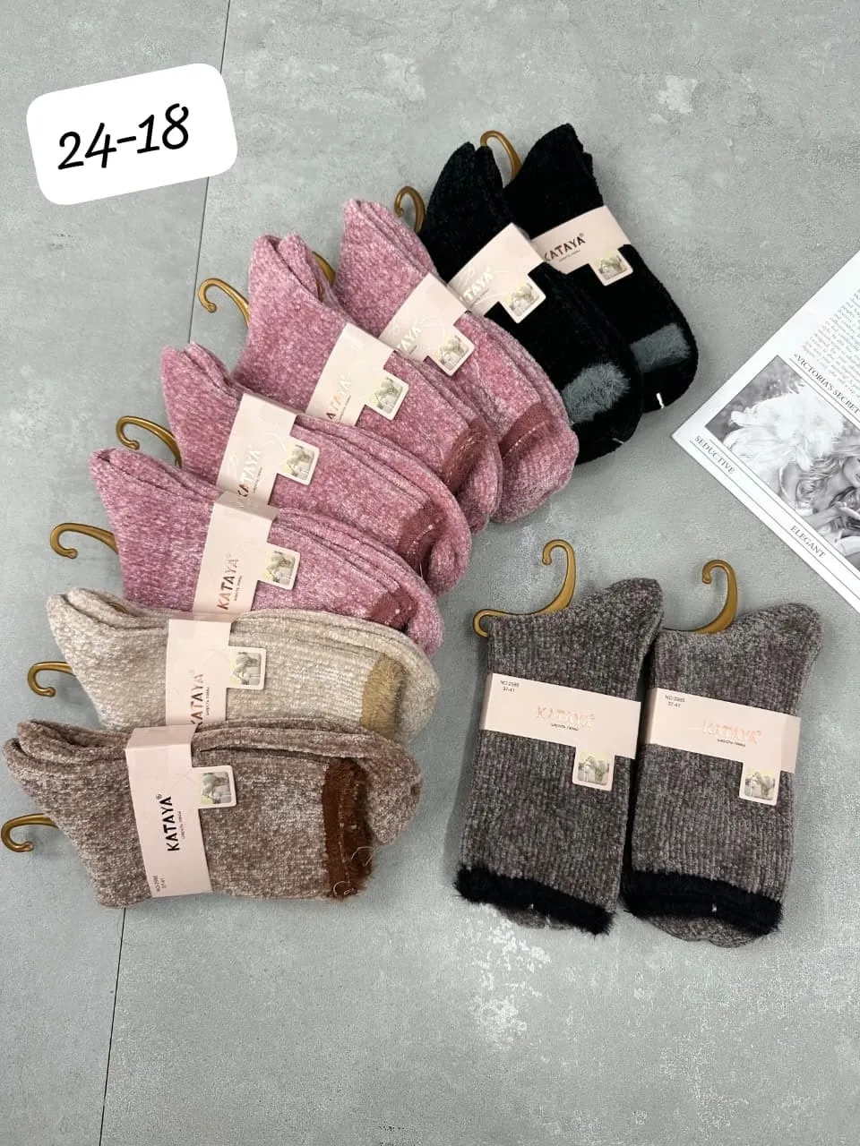Женские термо носки из шерсти ламы и хлопка — фото 1