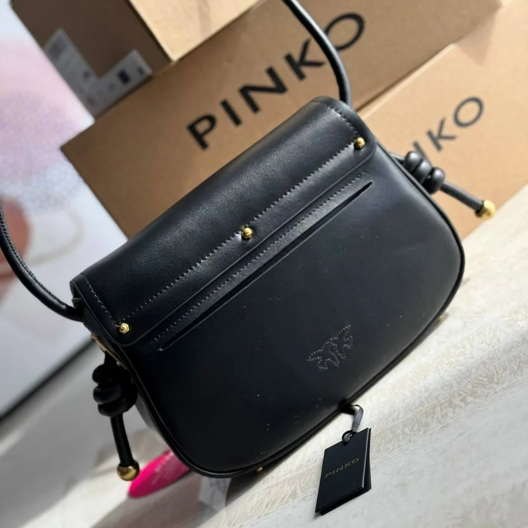 Сумка PINKO из натуральной кожи Розовый — фото 4