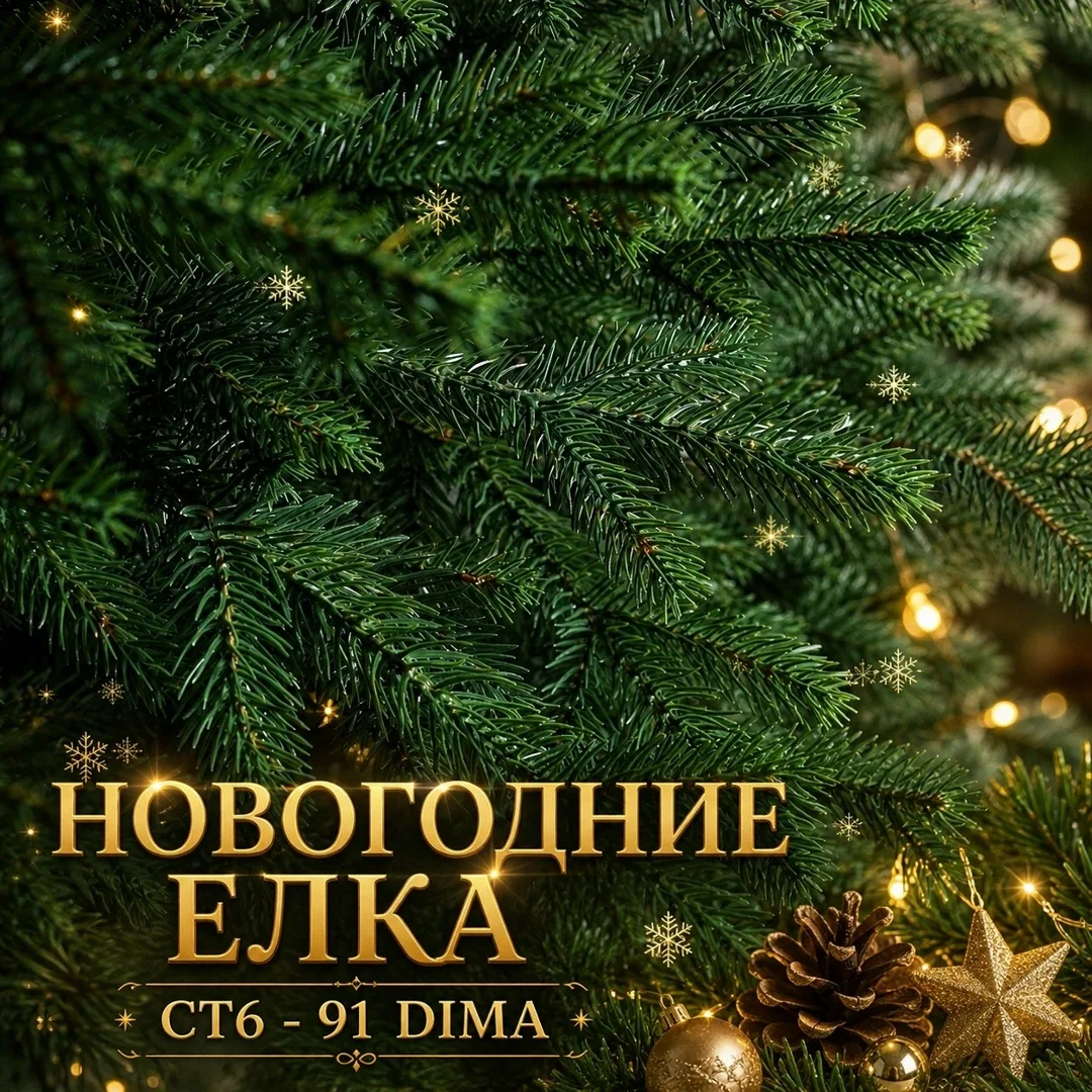 Новогодняя ёлка с гирляндой и сосновыми шишками — фото 4