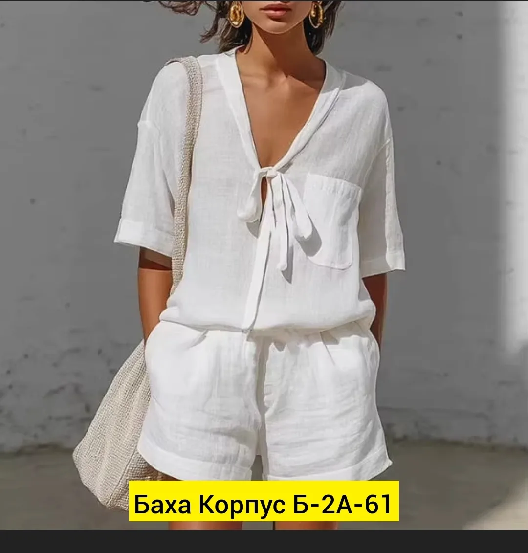 Костюм двойка из льна — фото 3