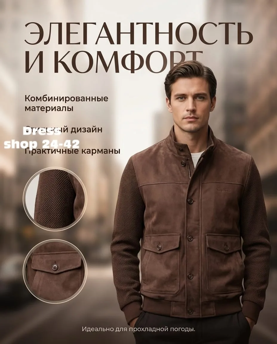 Мужская ветровка из ткани — фото 4