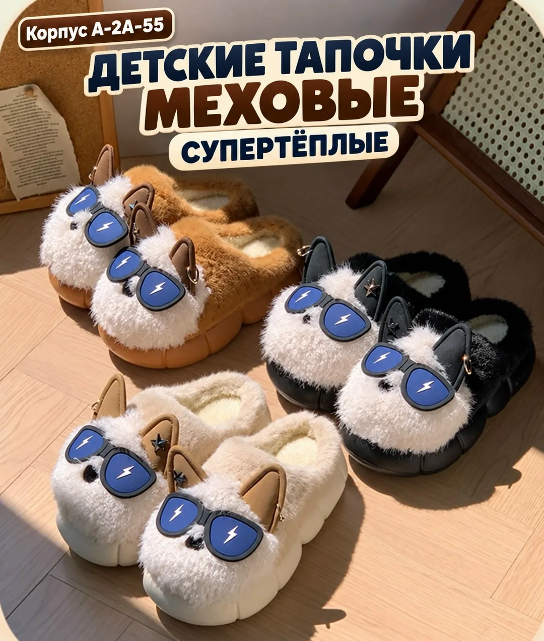 Тапки флис — фото 5