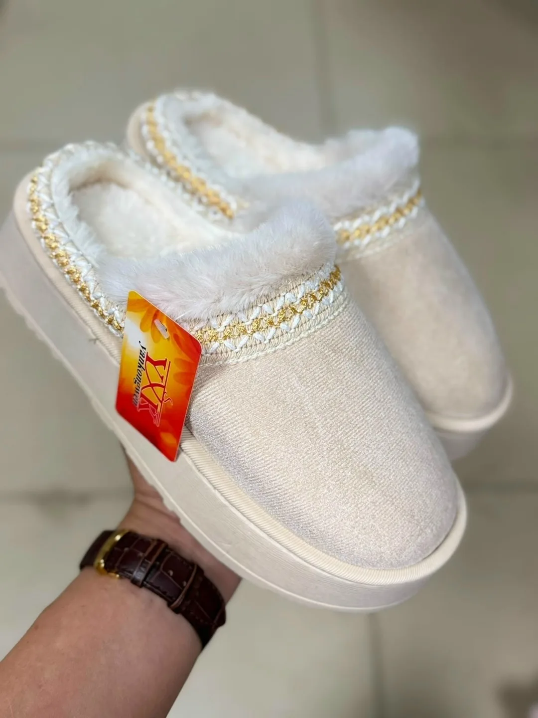 Домашние тапки с резиновой подошвой — фото 6