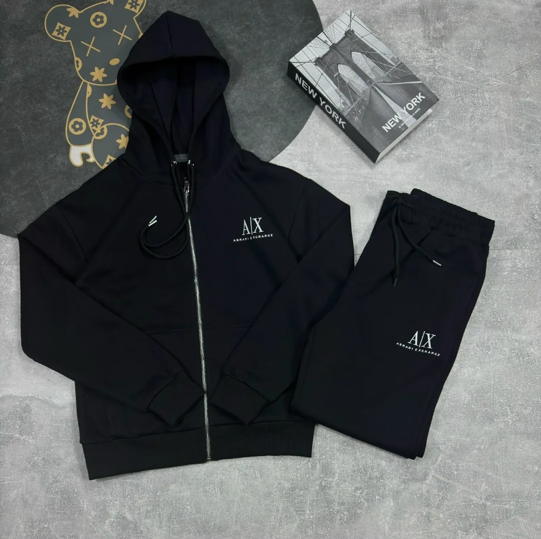 Костюм двойка из хлопка с вышивкой логотипа ARMANI — фото 20