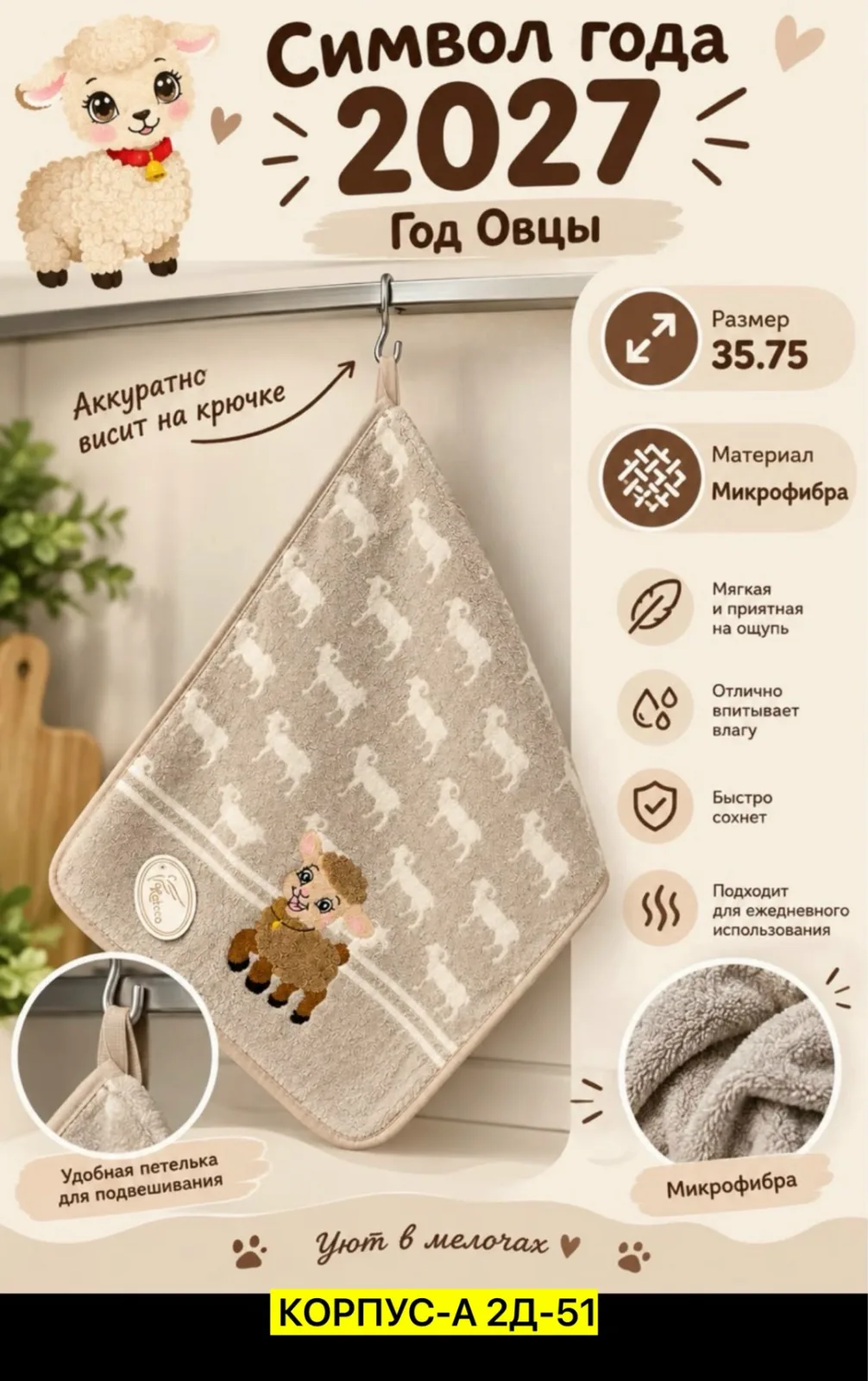 Мягкое полотенце из хлопка — фото 2