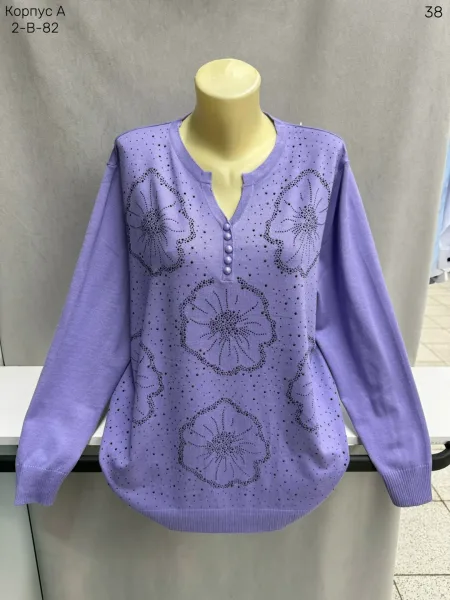 Женский свитер из 80 хлопка и 20 эластана 80 COTTON, 20 ELASTANE — фото 6