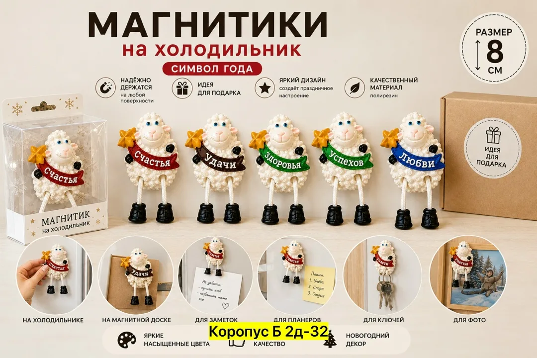 Магнит декоративный, керамика полистоун — фото 5