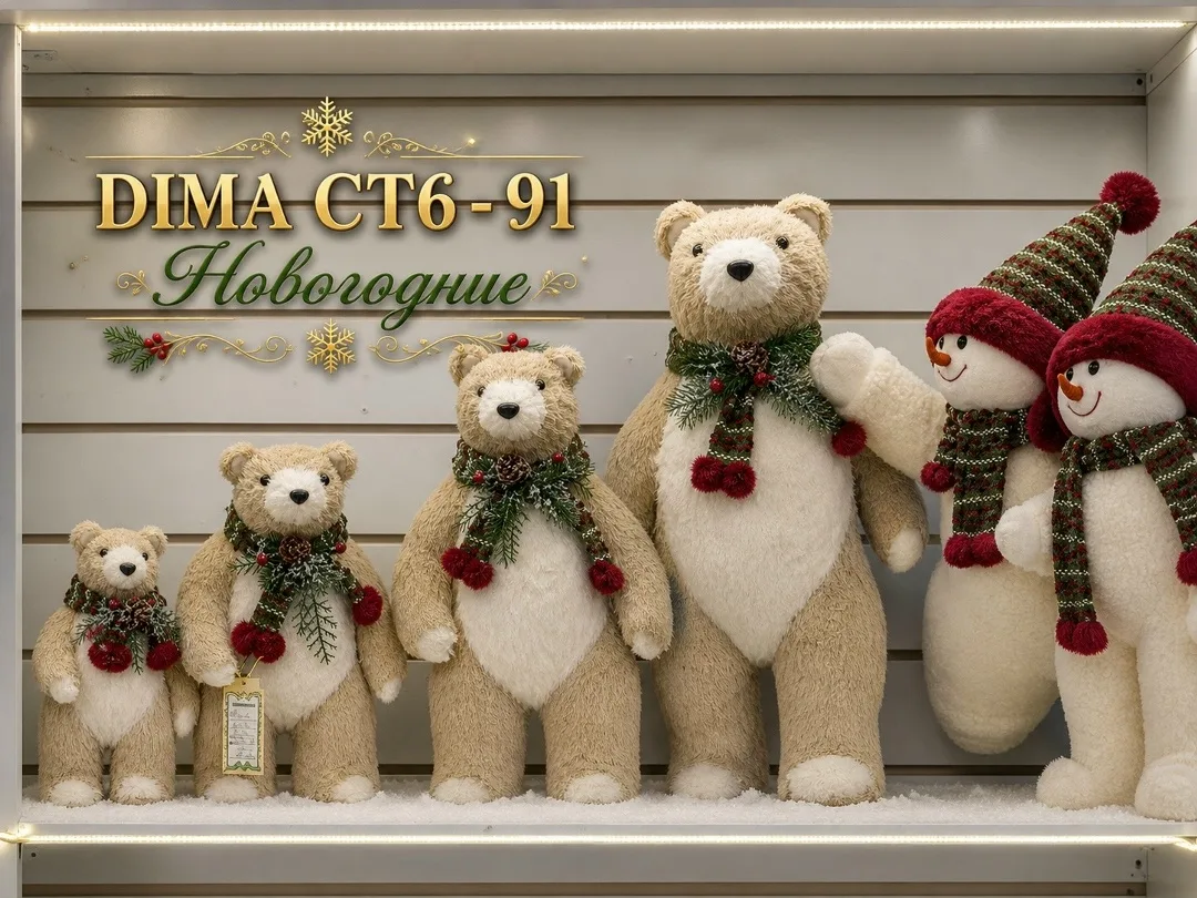 Новогодняя игрушка в виде медведя — фото 2