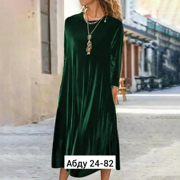 Платье из велюра — фото 6