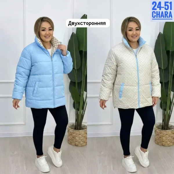 Стильную и практичную женскую Двухсторонняя куртка — фото 45