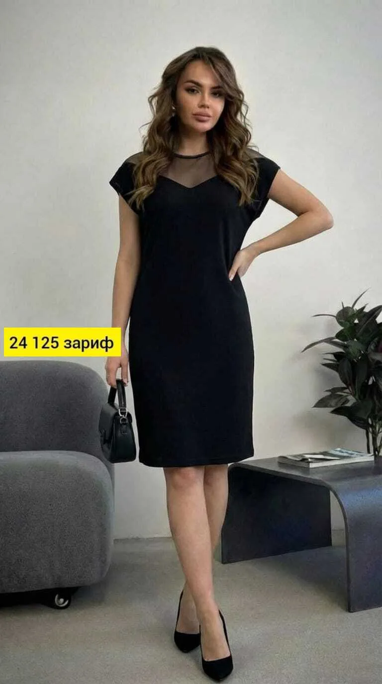 Платье крепун сетка Крепун + сетка — фото 1