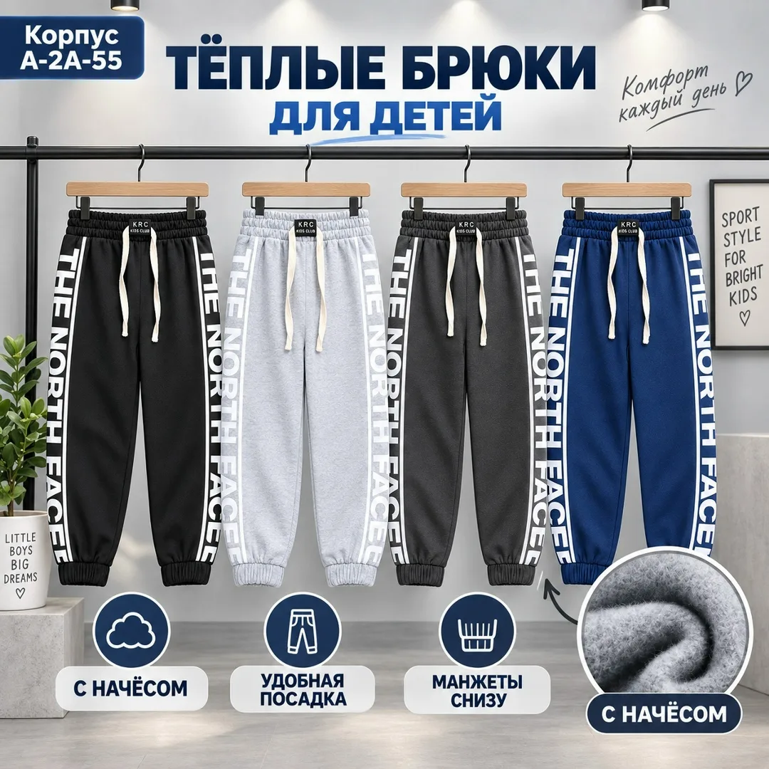 Штаны, хлопок — фото 1
