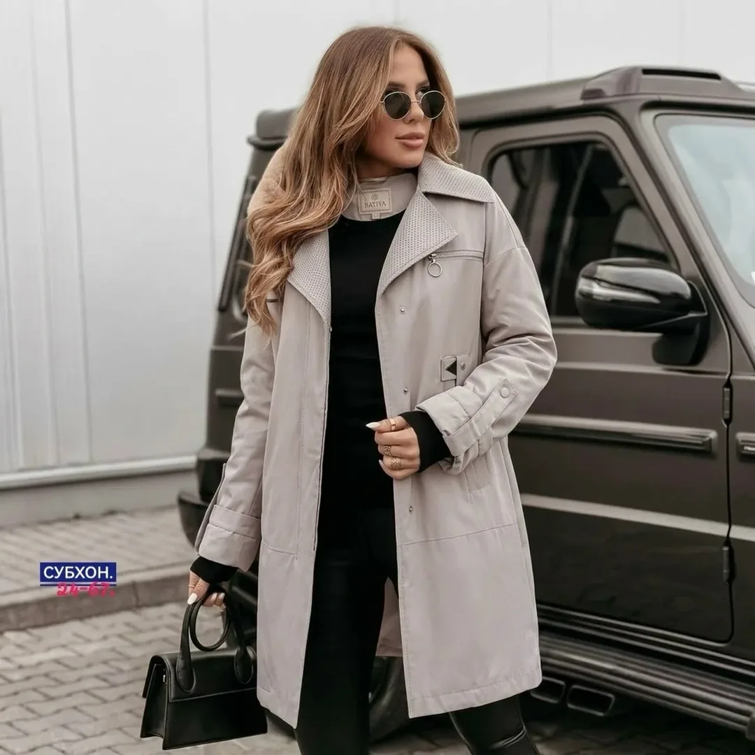 Ветровка из плащевки с подкладкой и ремнём в комплекте — фото 2