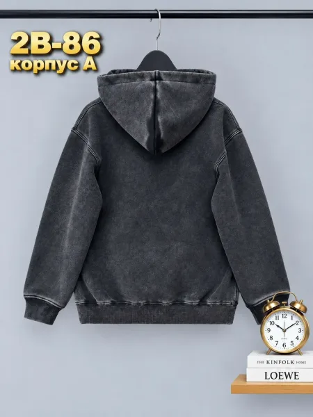 Толстовка из мягкого хлопкового материала с начесом, подходит по размеру — фото 5