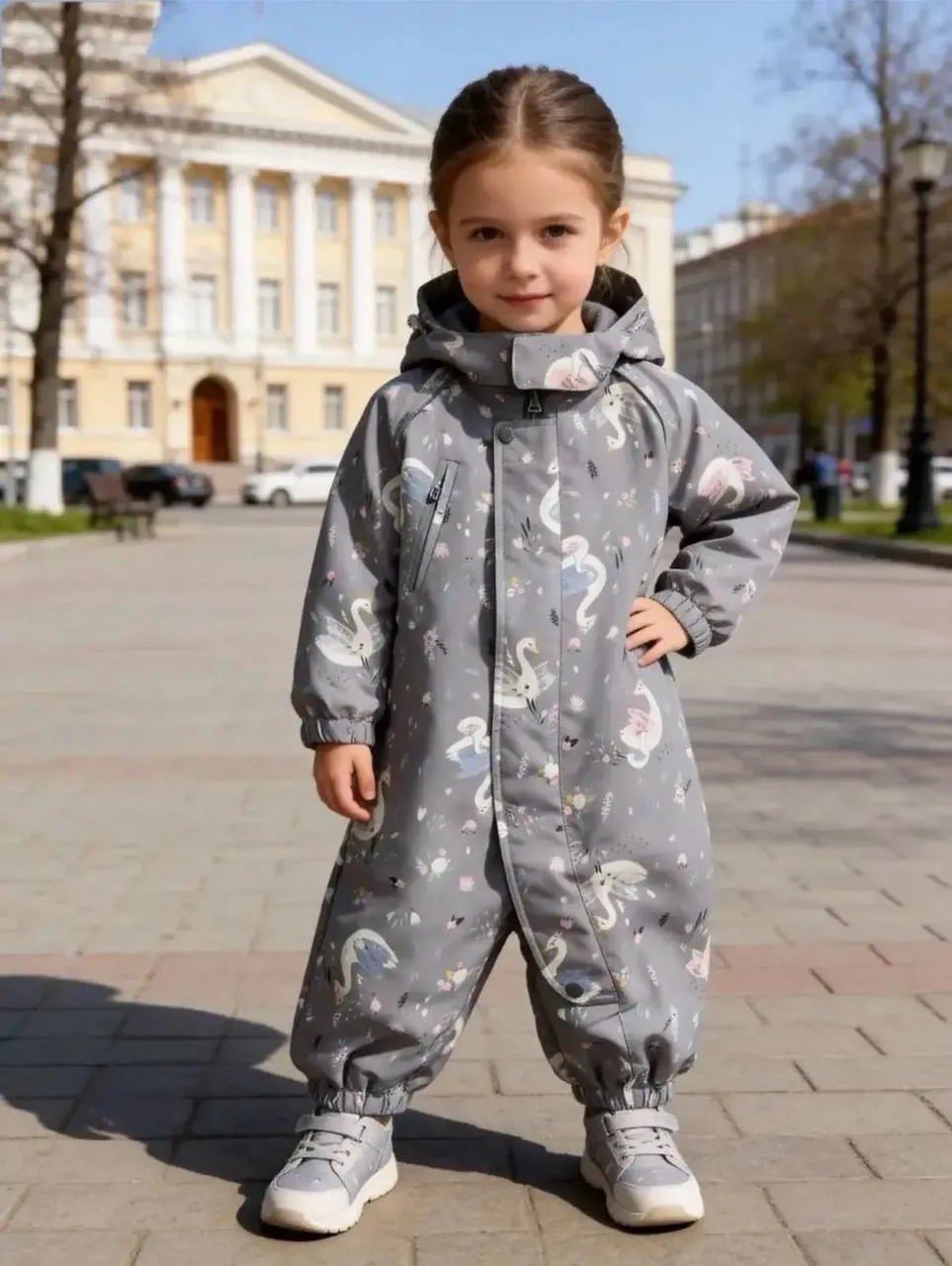 Комбинезон детский осенний Misha Lasiele Серый — фото 6