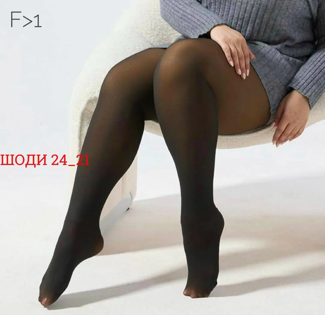 Чулки женские черные, эффект второй кожи — фото 4