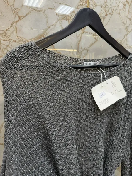 Кофта с поясом, блестящая — фото 13